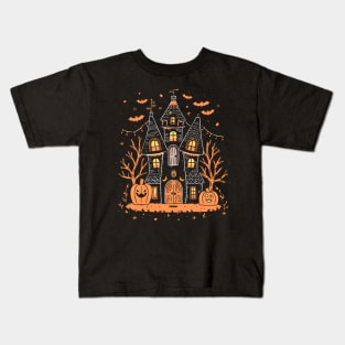 Spooky House Halloween Shirt, Eerie Haunted Mansion Tee, Ghost Home Top, Creepy Castle Tee, Trick-or-Treat T-Shirt, Gift Kids T-Shirt